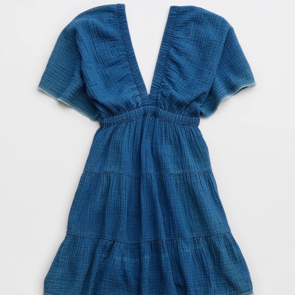 Aerie Pool-To-Party Flutter Sleeve Dress